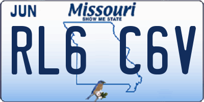 MO license plate RL6C6V