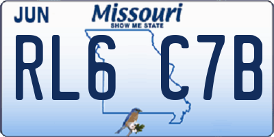 MO license plate RL6C7B