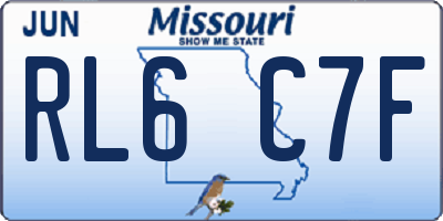 MO license plate RL6C7F
