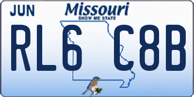 MO license plate RL6C8B
