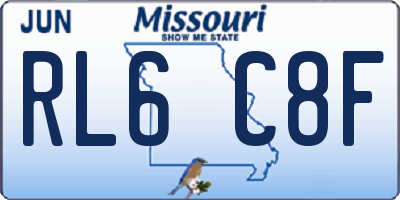 MO license plate RL6C8F