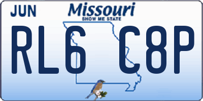 MO license plate RL6C8P