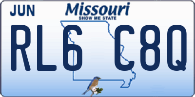 MO license plate RL6C8Q