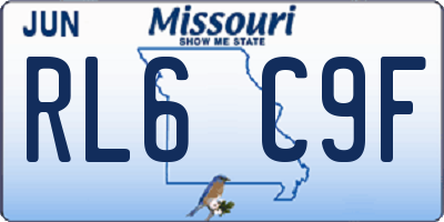 MO license plate RL6C9F