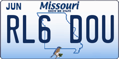 MO license plate RL6D0U