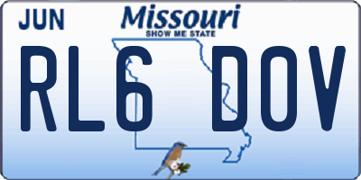MO license plate RL6D0V