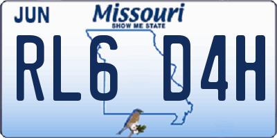 MO license plate RL6D4H
