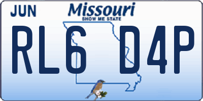 MO license plate RL6D4P