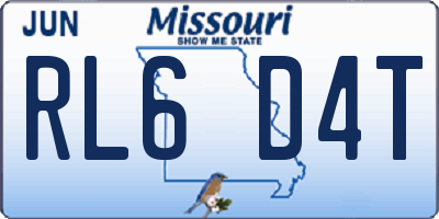 MO license plate RL6D4T
