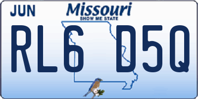 MO license plate RL6D5Q
