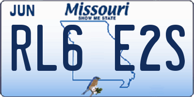 MO license plate RL6E2S