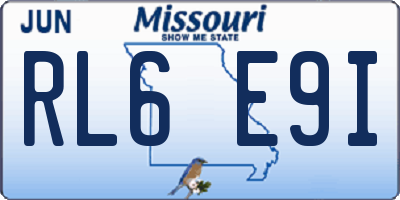 MO license plate RL6E9I