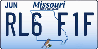 MO license plate RL6F1F