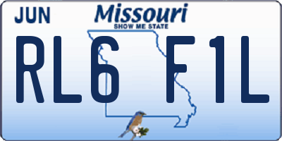 MO license plate RL6F1L