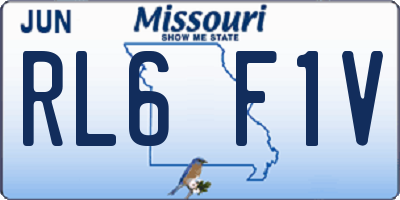 MO license plate RL6F1V