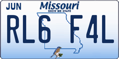 MO license plate RL6F4L