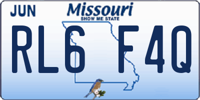 MO license plate RL6F4Q
