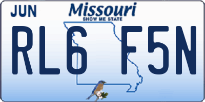 MO license plate RL6F5N