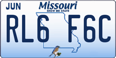 MO license plate RL6F6C