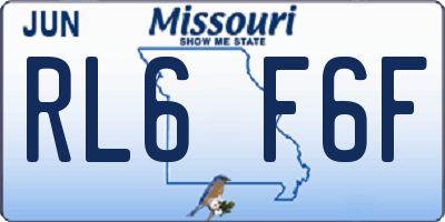 MO license plate RL6F6F