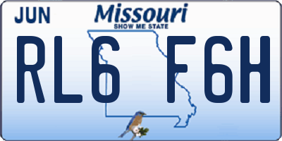 MO license plate RL6F6H