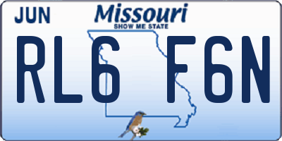 MO license plate RL6F6N