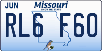 MO license plate RL6F6O