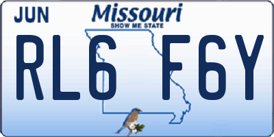 MO license plate RL6F6Y