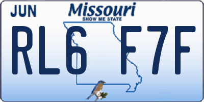 MO license plate RL6F7F