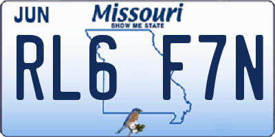 MO license plate RL6F7N
