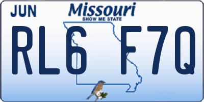 MO license plate RL6F7Q