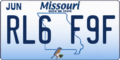 MO license plate RL6F9F