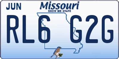 MO license plate RL6G2G