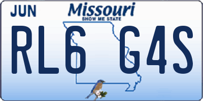 MO license plate RL6G4S