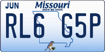 MO license plate RL6G5P