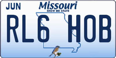 MO license plate RL6H0B