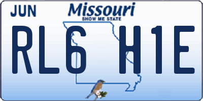 MO license plate RL6H1E