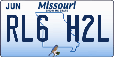MO license plate RL6H2L