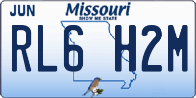 MO license plate RL6H2M