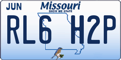 MO license plate RL6H2P