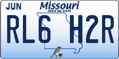 MO license plate RL6H2R
