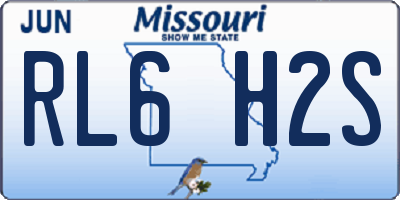 MO license plate RL6H2S