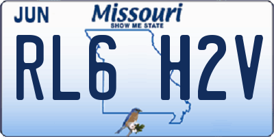MO license plate RL6H2V