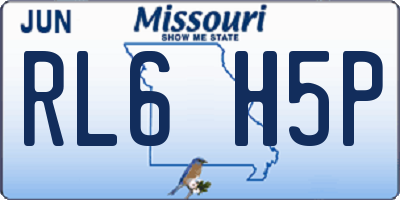MO license plate RL6H5P