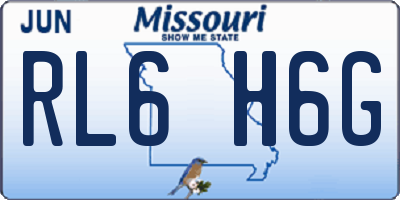 MO license plate RL6H6G