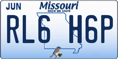 MO license plate RL6H6P
