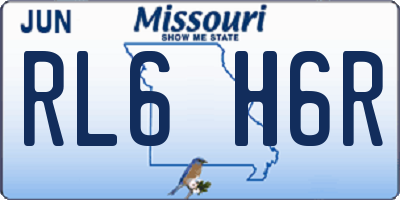 MO license plate RL6H6R