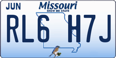 MO license plate RL6H7J
