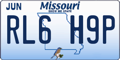 MO license plate RL6H9P