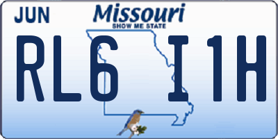 MO license plate RL6I1H
